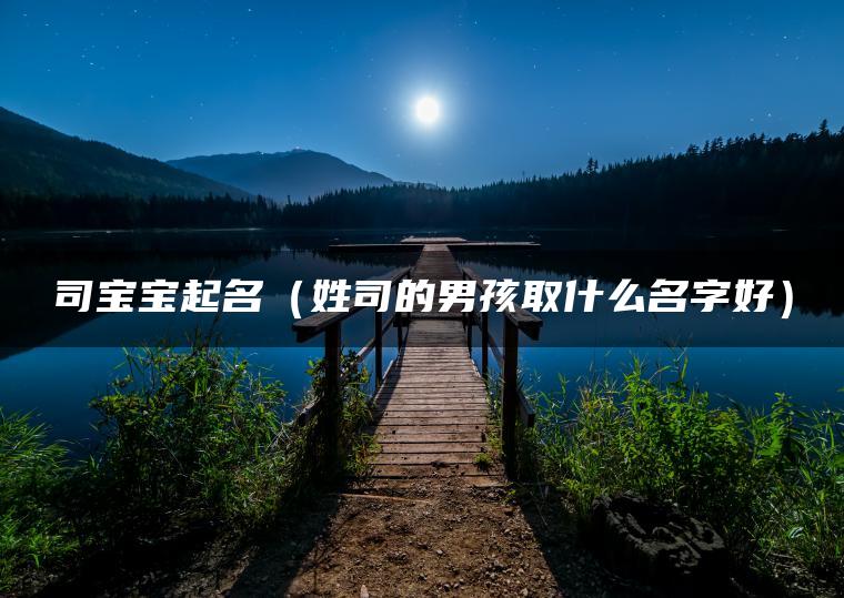 司宝宝起名（姓司的男孩取什么名字好）