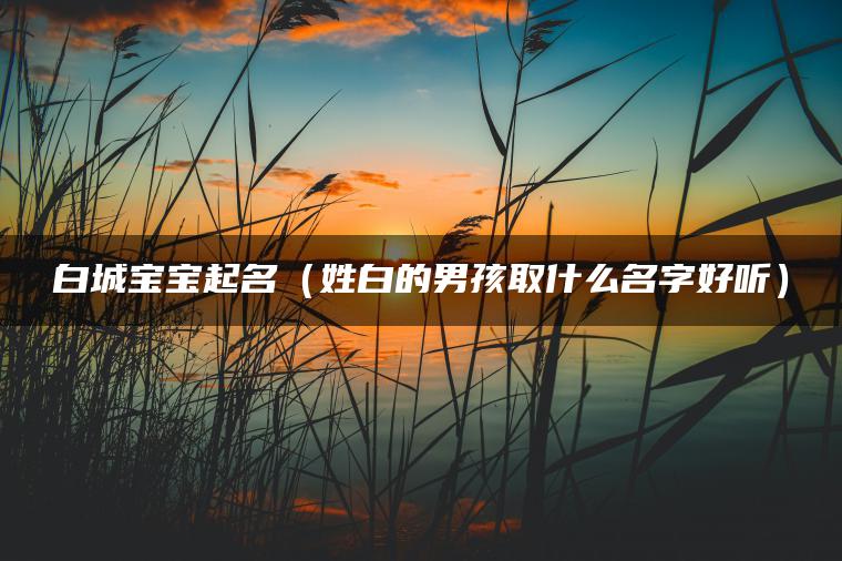 白城宝宝起名（姓白的男孩取什么名字好听）