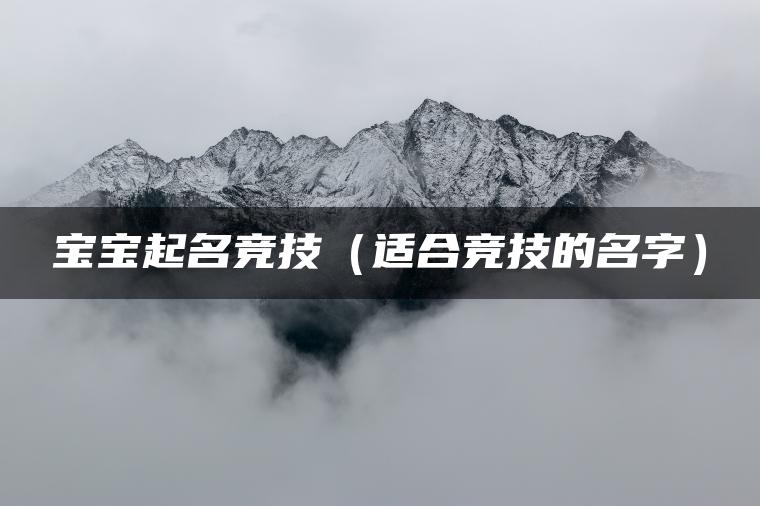 宝宝起名竞技（适合竞技的名字）