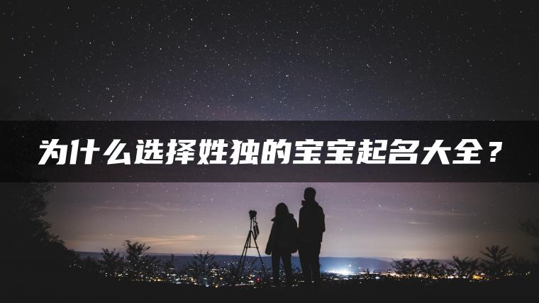 为什么选择姓独的宝宝起名大全？