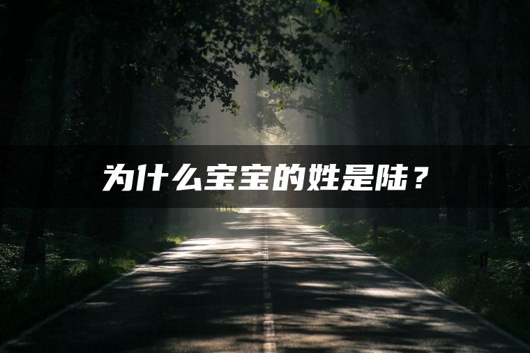 为什么宝宝的姓是陆？