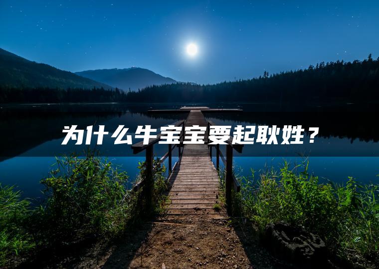 为什么牛宝宝要起耿姓？