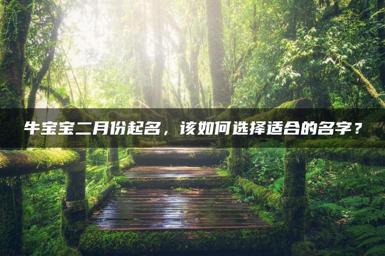 牛宝宝二月份起名，该如何选择适合的名字？