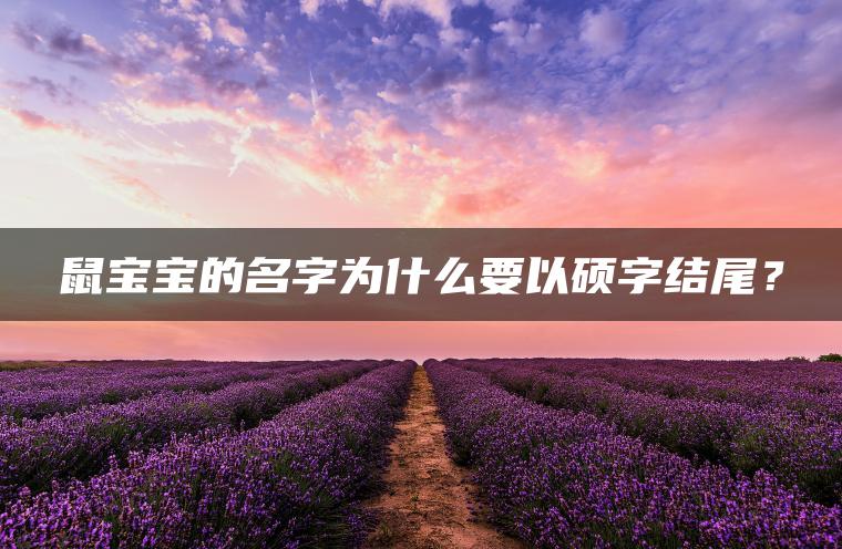 鼠宝宝的名字为什么要以硕字结尾？