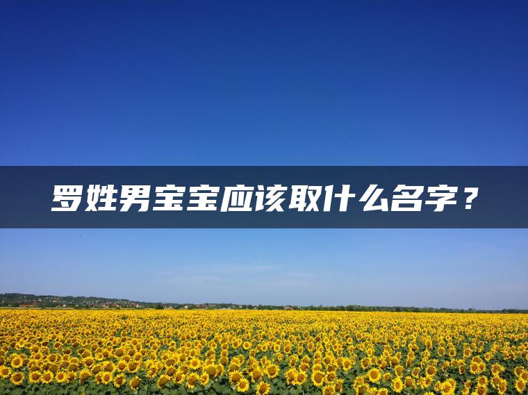 罗姓男宝宝应该取什么名字？