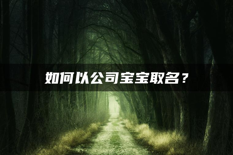 如何以公司宝宝取名？