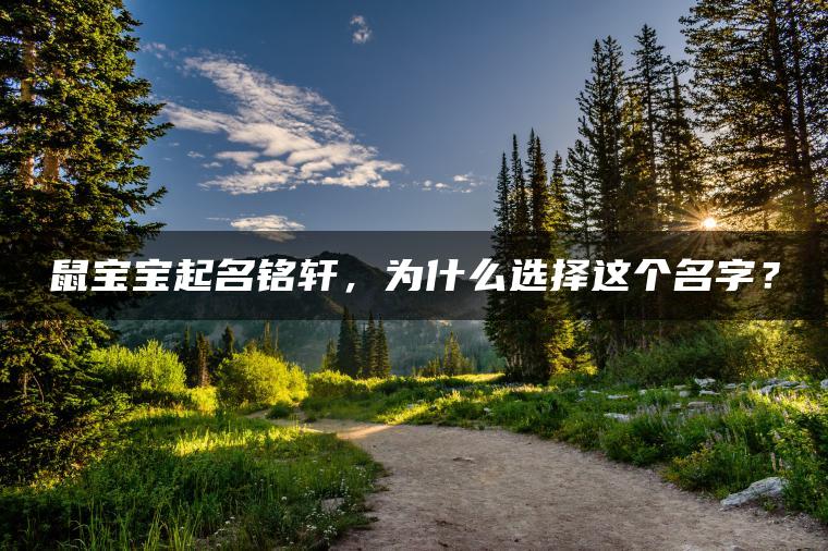 鼠宝宝起名铭轩，为什么选择这个名字？