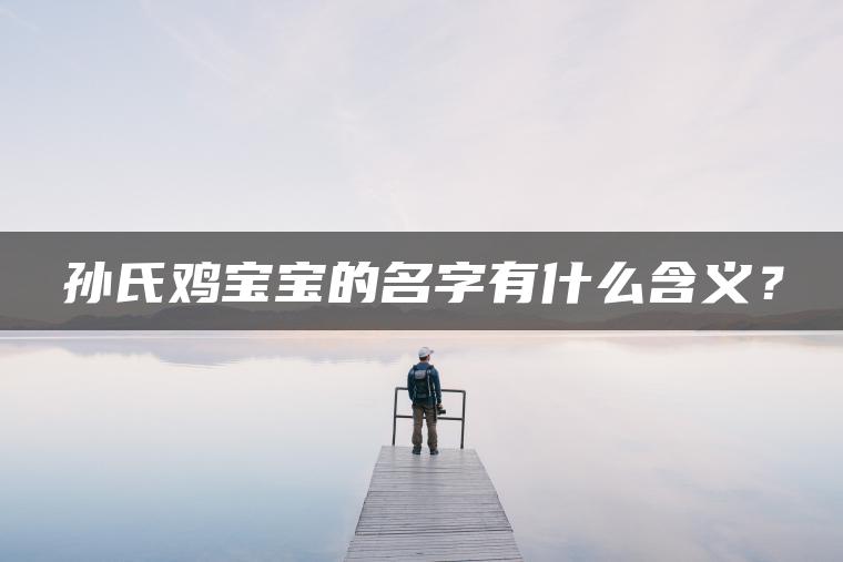 孙氏鸡宝宝的名字有什么含义？