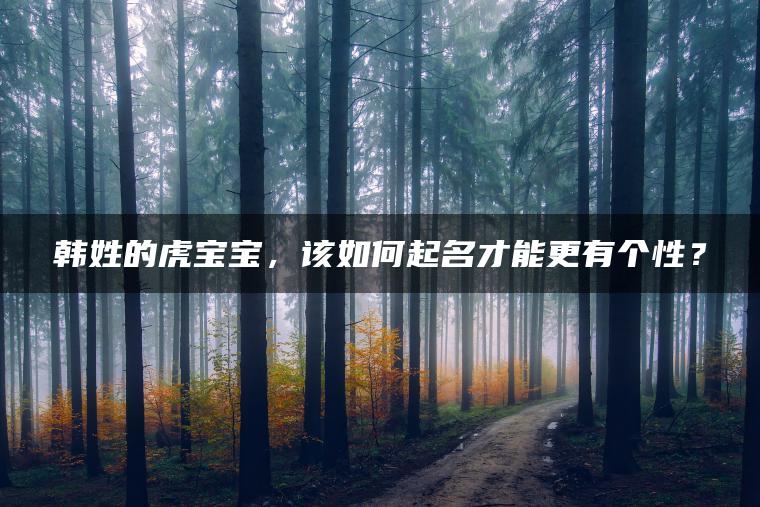 韩姓的虎宝宝，该如何起名才能更有个性？