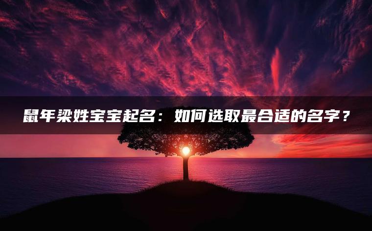 鼠年梁姓宝宝起名：如何选取最合适的名字？