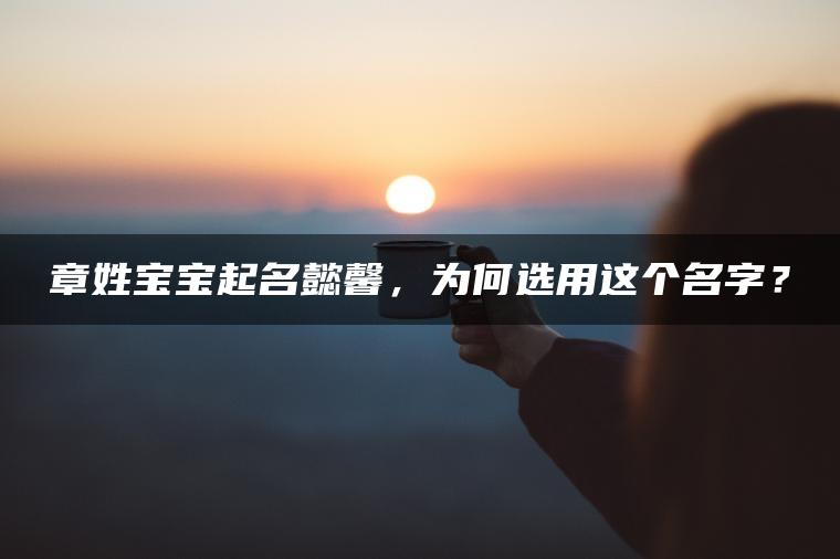 章姓宝宝起名懿馨，为何选用这个名字？