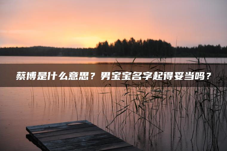 蔡博是什么意思？男宝宝名字起得妥当吗？