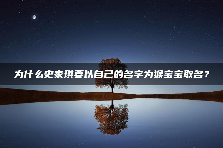 为什么史家琪要以自己的名字为猴宝宝取名？