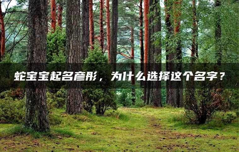 蛇宝宝起名彦彤，为什么选择这个名字？