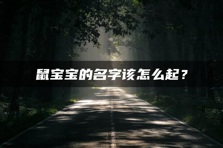 鼠宝宝的名字该怎么起？