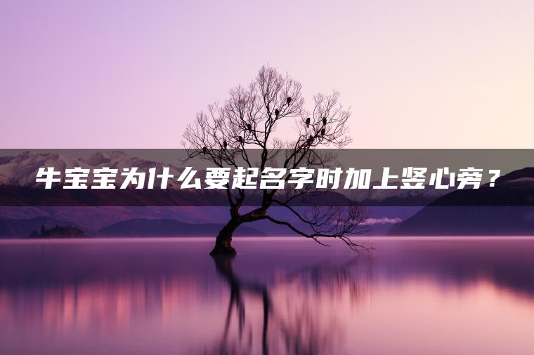 牛宝宝为什么要起名字时加上竖心旁？