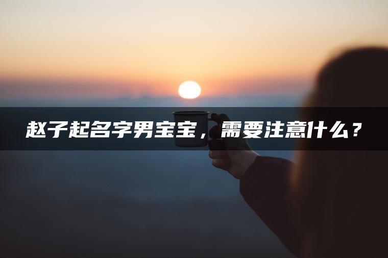 赵子起名字男宝宝，需要注意什么？