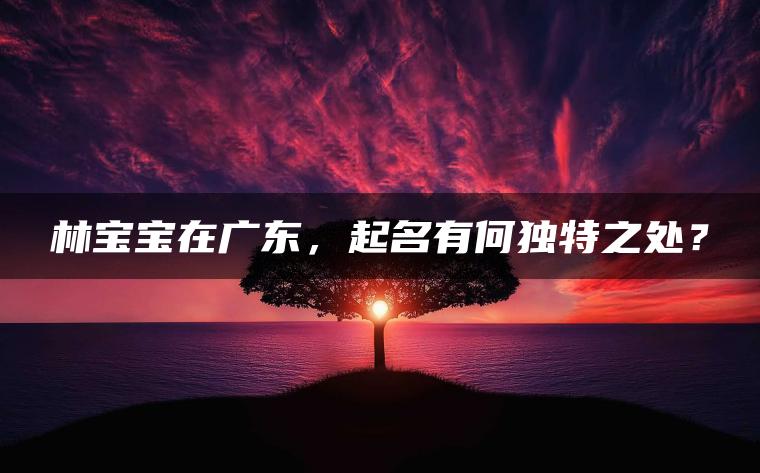 林宝宝在广东，起名有何独特之处？