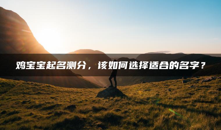 鸡宝宝起名测分，该如何选择适合的名字？