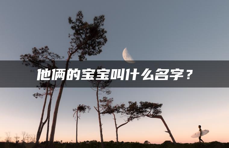 他俩的宝宝叫什么名字？