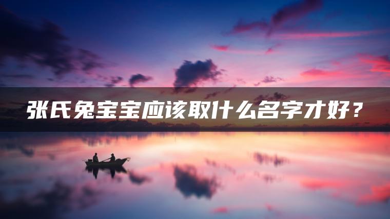 张氏兔宝宝应该取什么名字才好？