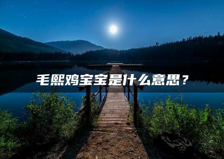 毛熙鸡宝宝是什么意思？