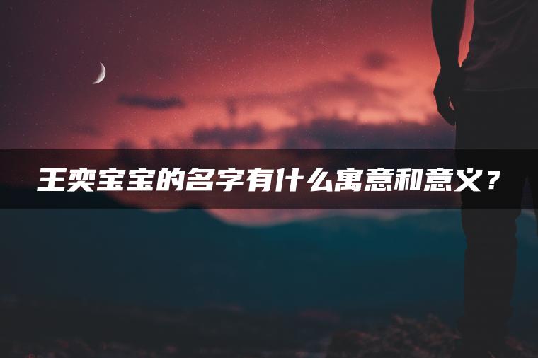 王奕宝宝的名字有什么寓意和意义？