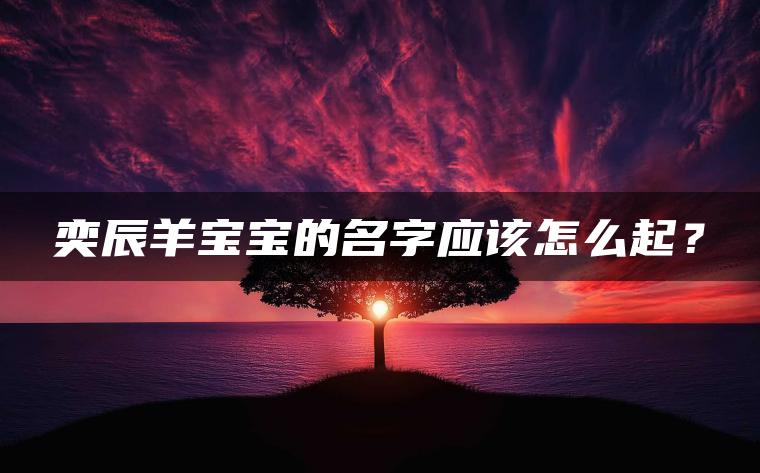 奕辰羊宝宝的名字应该怎么起？