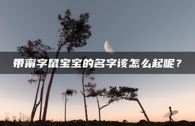 带甯字鼠宝宝的名字该怎么起呢？