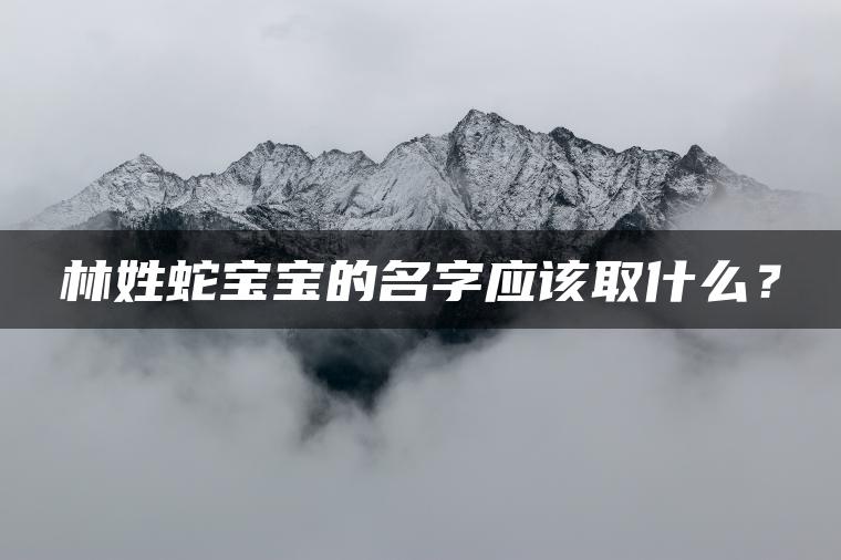 林姓蛇宝宝的名字应该取什么？