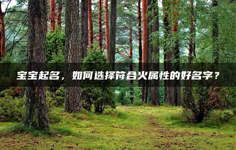 宝宝起名，如何选择符合火属性的好名字？