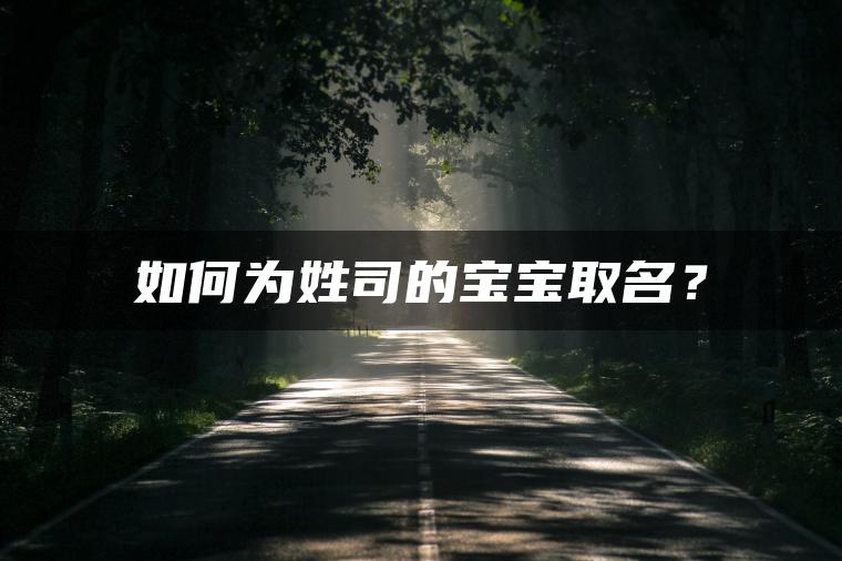 如何为姓司的宝宝取名？