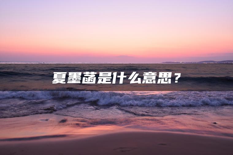 夏墨菡是什么意思？