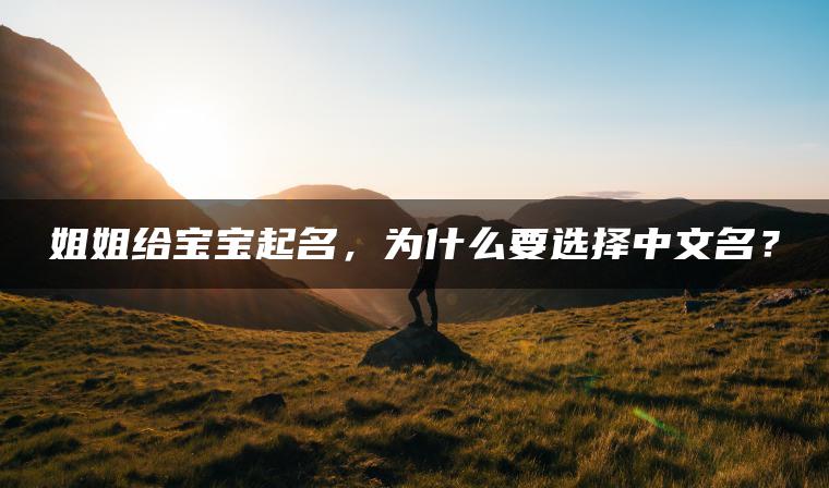 姐姐给宝宝起名，为什么要选择中文名？