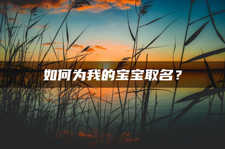 如何为我的宝宝取名？