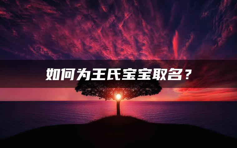 如何为王氏宝宝取名？