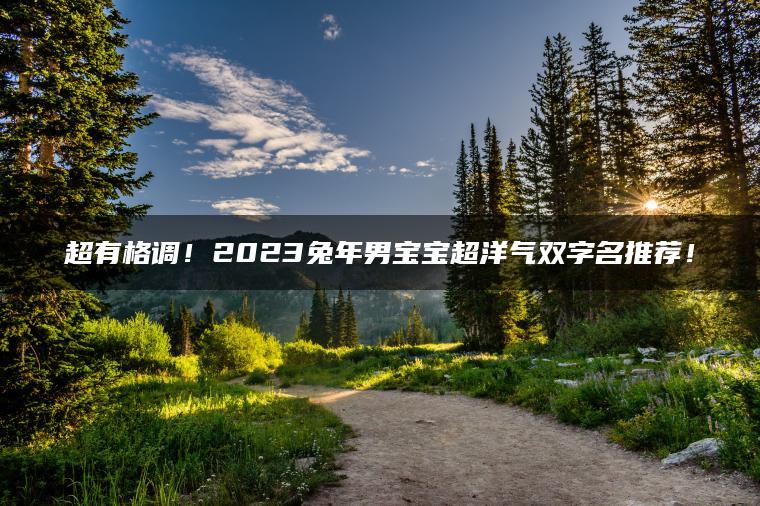 超有格调！2023兔年男宝宝超洋气双字名推荐！