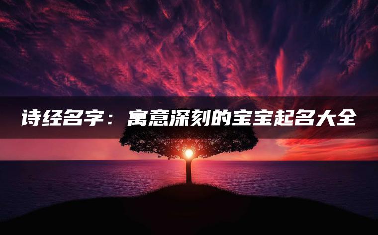 诗经名字：寓意深刻的宝宝起名大全