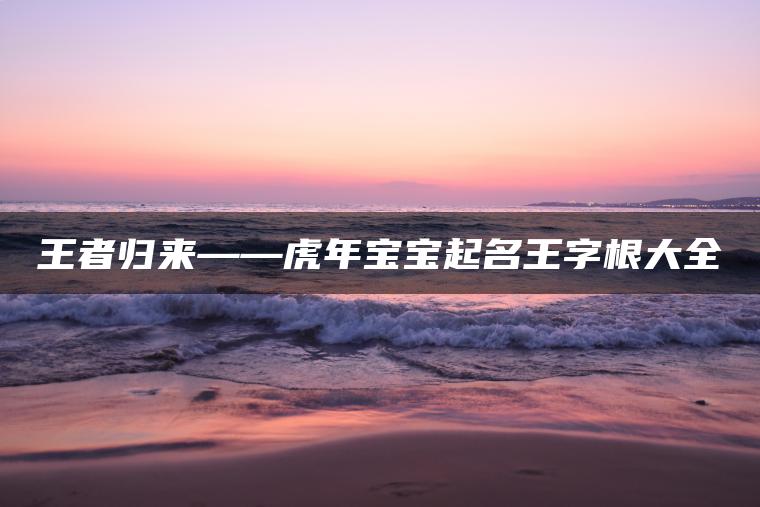 王者归来——虎年宝宝起名王字根大全