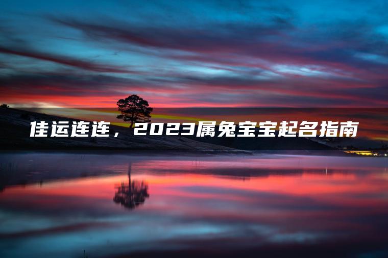 佳运连连，2023属兔宝宝起名指南