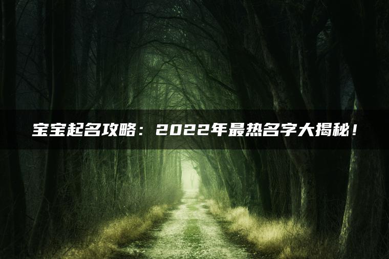 宝宝起名攻略：2022年最热名字大揭秘！