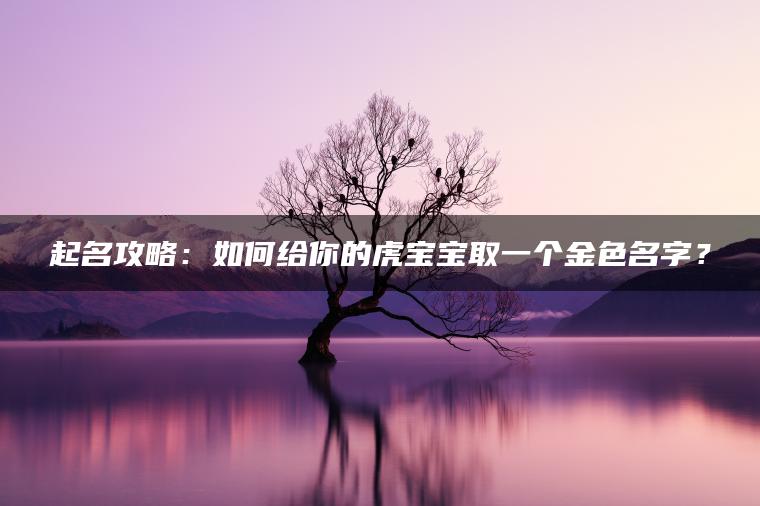 起名攻略：如何给你的虎宝宝取一个金色名字？