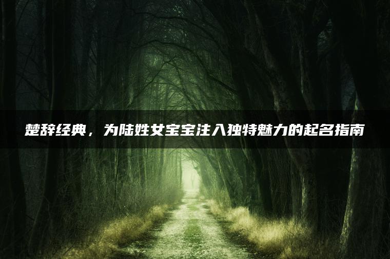 楚辞经典，为陆姓女宝宝注入独特魅力的起名指南