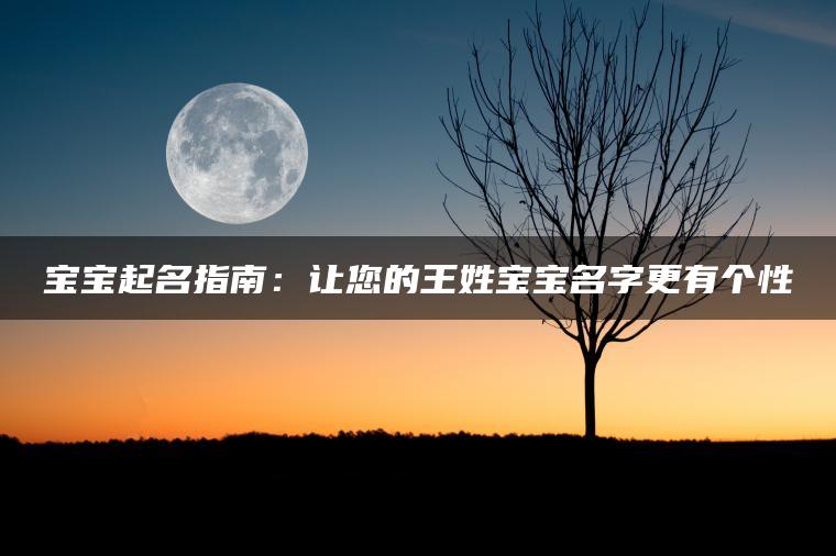 宝宝起名指南：让您的王姓宝宝名字更有个性