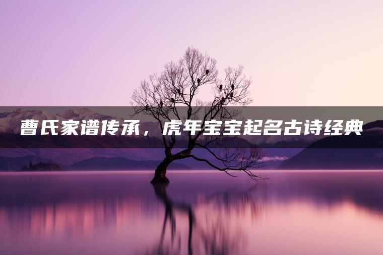 曹氏家谱传承，虎年宝宝起名古诗经典