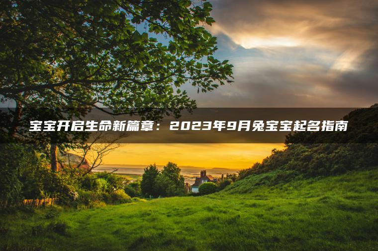 宝宝开启生命新篇章：2023年9月兔宝宝起名指南