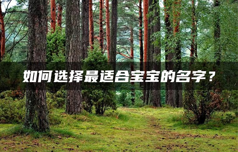 如何选择最适合宝宝的名字？