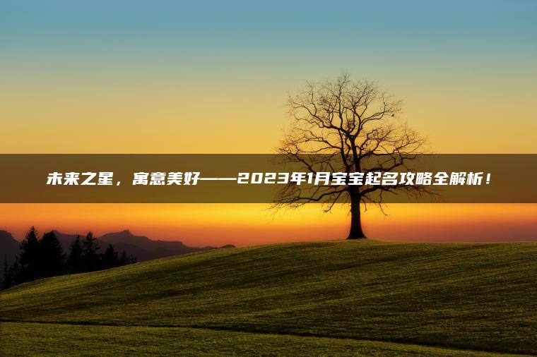 未来之星，寓意美好——2023年1月宝宝起名攻略全解析！