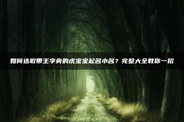 如何选取带王字旁的虎宝宝起名小名？完整大全教你一招