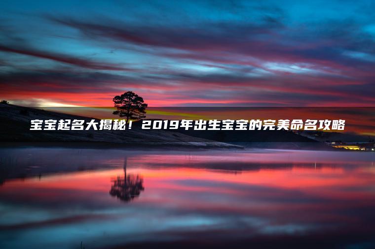 宝宝起名大揭秘！2019年出生宝宝的完美命名攻略